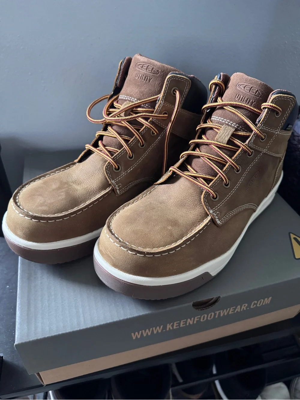 Keen Brown Leather Steel Toe Boots